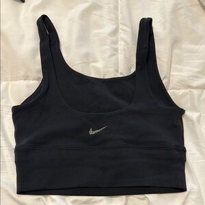 Nike Black Sports Bra with Silver Swoosh
